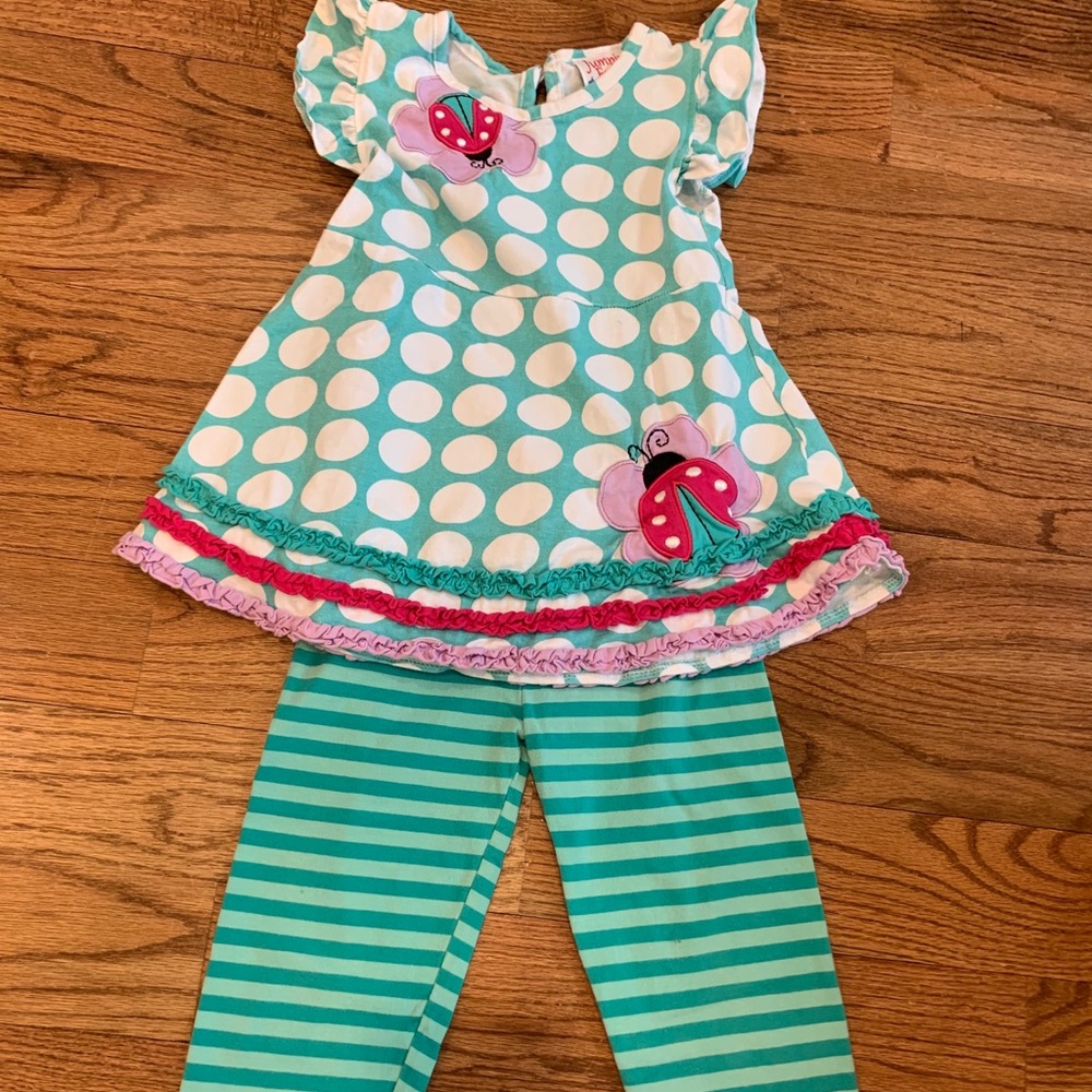 SOLD.Lady Bug Outfit. Size 4. Gently loved & worn.